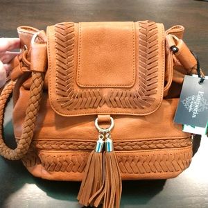 NWT Emperia Cognac Leather Look Handbag